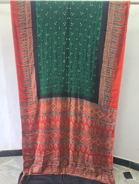 Emerald Raag Bandhej – Coral Ajrak